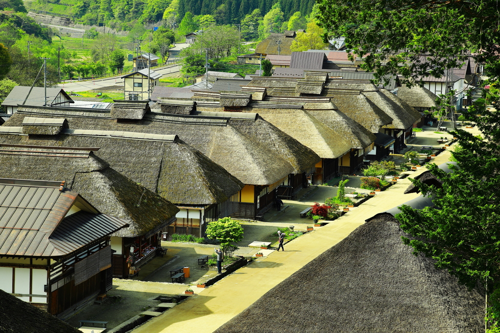 茅葺の宿場