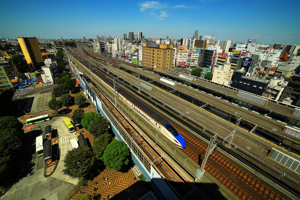 赤羽を東西に分断する鉄路