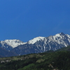 中央アルプス　残雪の峰々