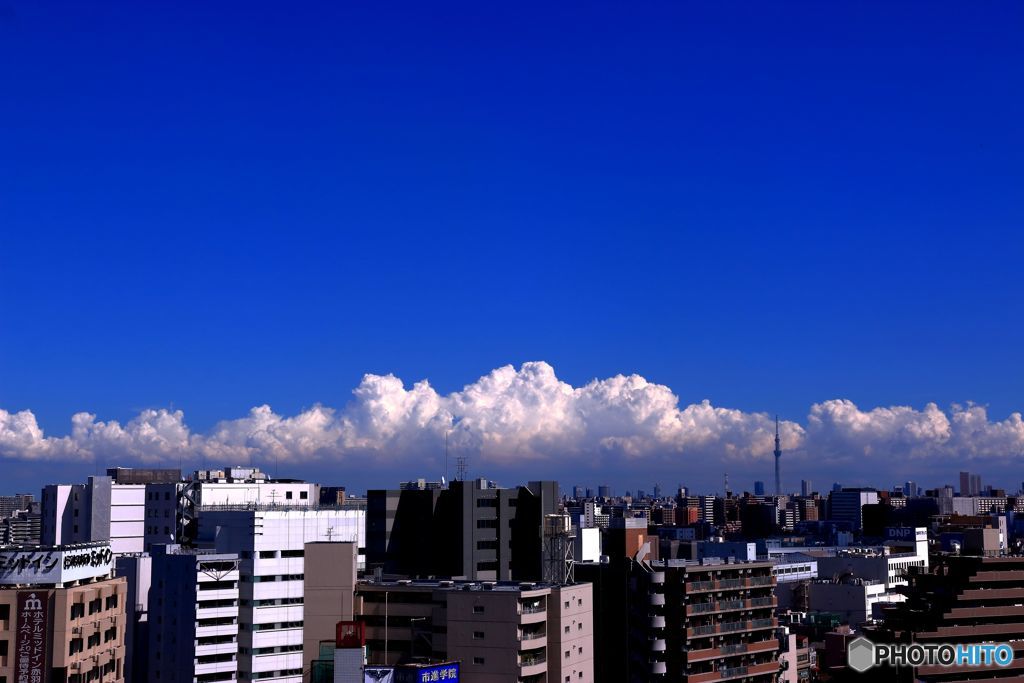 夏空、夏雲、夏ビル