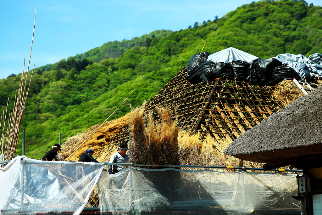 むき出しの小屋組み