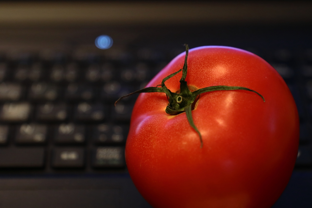 あっぷ・・・、あっ！トマト