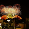 家から　花火