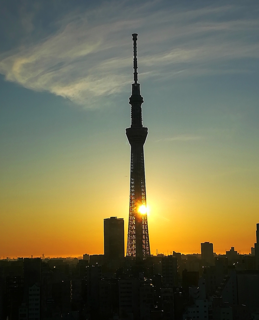 スカイツリーの夜明け