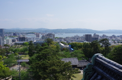 天守閣から宍道湖