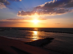 日本海の夕日