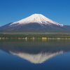 山中湖から逆さ富士