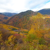 白骨温泉の紅葉風景1