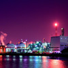 四日市工場夜景--３