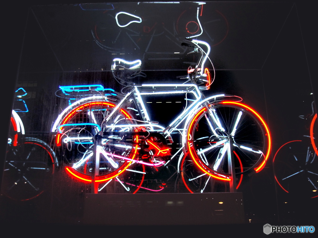光る自転車