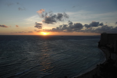大洋の夕景…