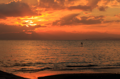 江の島の夕焼け