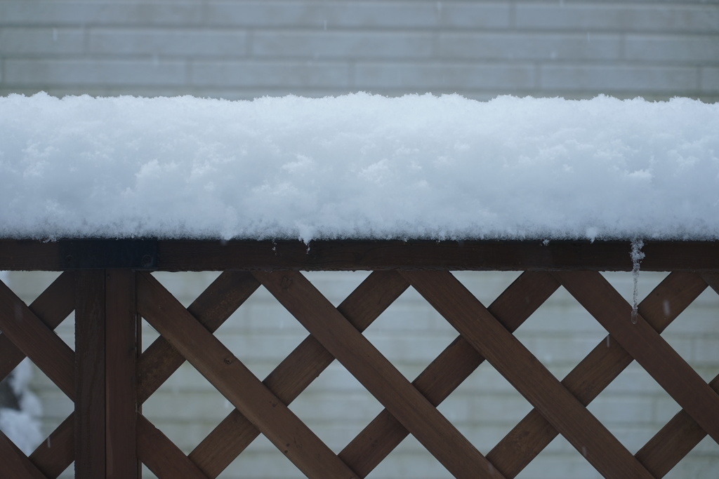 降雪…。