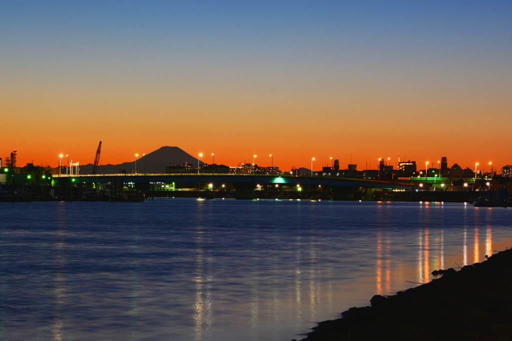 旧江戸川の夕景