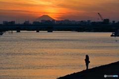 夕暮れの釣り人Ⅲ