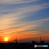巻層雲に夕焼け