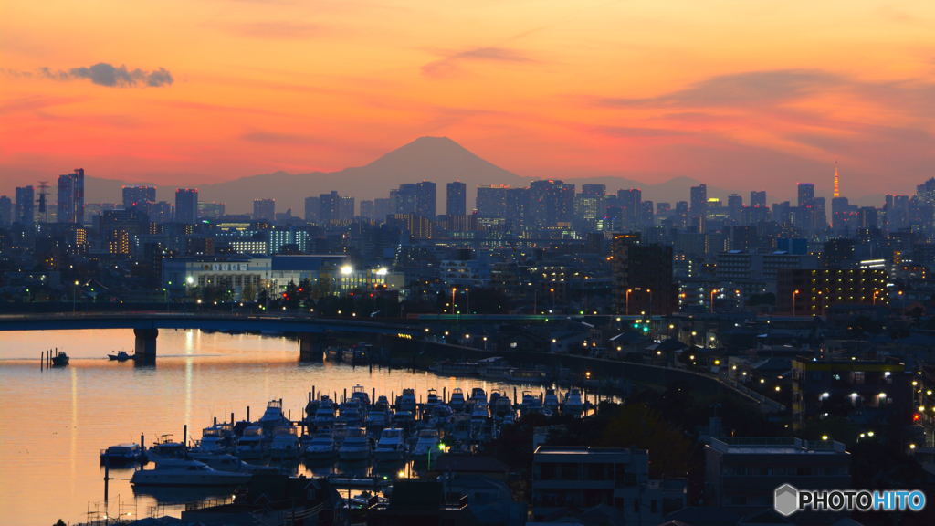 旧江戸川の夕景