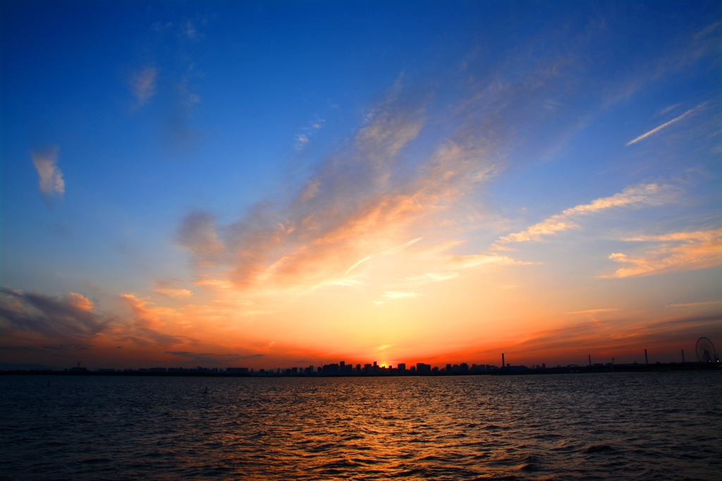 東京湾の夕景