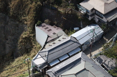 横倒し？に見えた建物