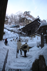 険しい階段