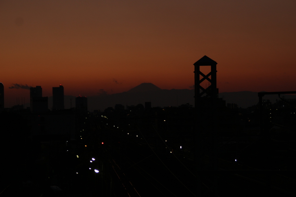 富士山　夕景