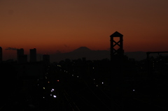 富士山　夕景
