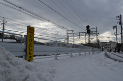 雪　線路