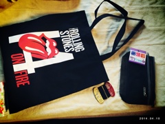 ROLLING STONES トートバッグ、糸＆メッシュポーチ