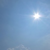 7月末37℃14:35〜急な猛暑イキ立つ始まり太陽と雲(縦/絞り優先:TZ85)