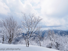 春の雪山②