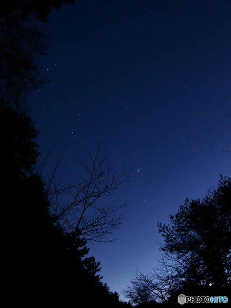 思いがけない星空