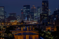 大阪夜景～天満橋より