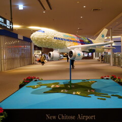 新千歳空港にて