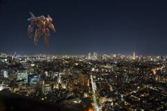 東京上空に飛行物体が......