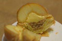 桃のパイタルトの断面