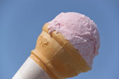 バラのアイスクリーム