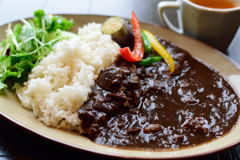 牛スジ肉のスパイシー黒カレー