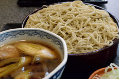 今日のランチ　鴨せいろ