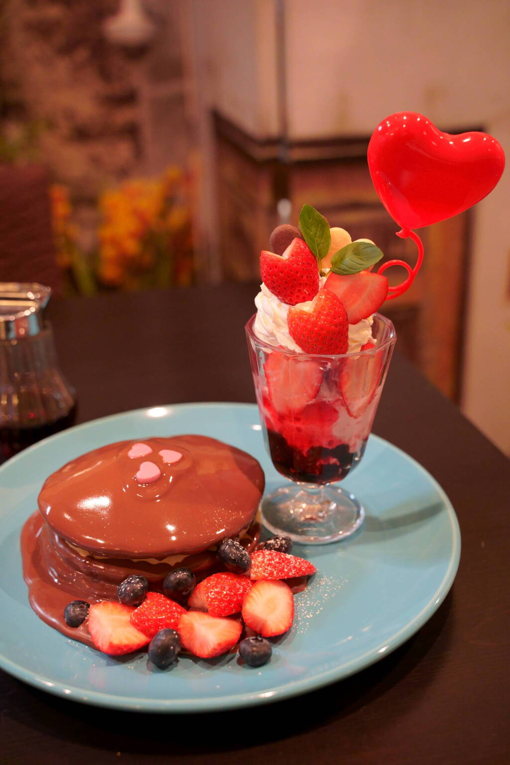 バレンタインパンケーキ