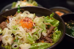 いしび　焼肉丼ねぎ玉トッピング