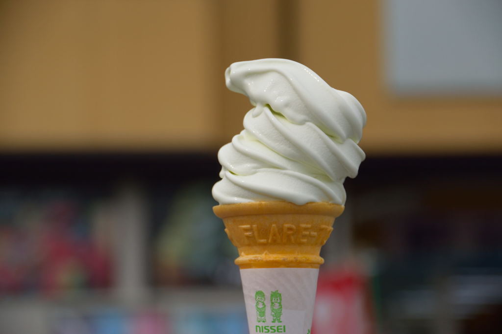 わさびソフトクリーム 