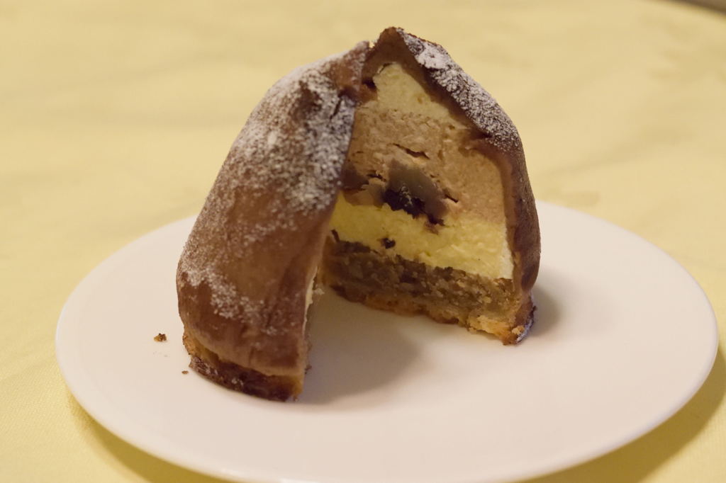 モンブランの断面