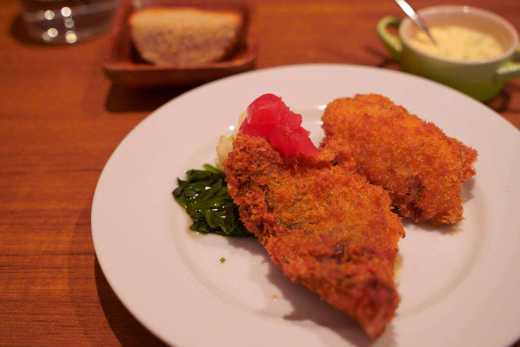 メバルのパン粉焼き、タルタルソース