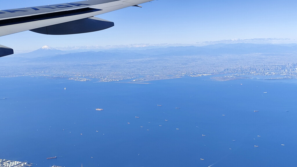 富士山と東京湾