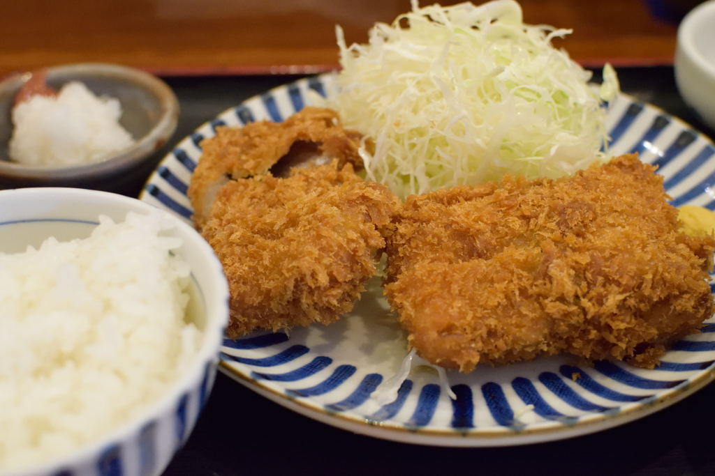 田　週替わり定食　鱧のフライと串カツ