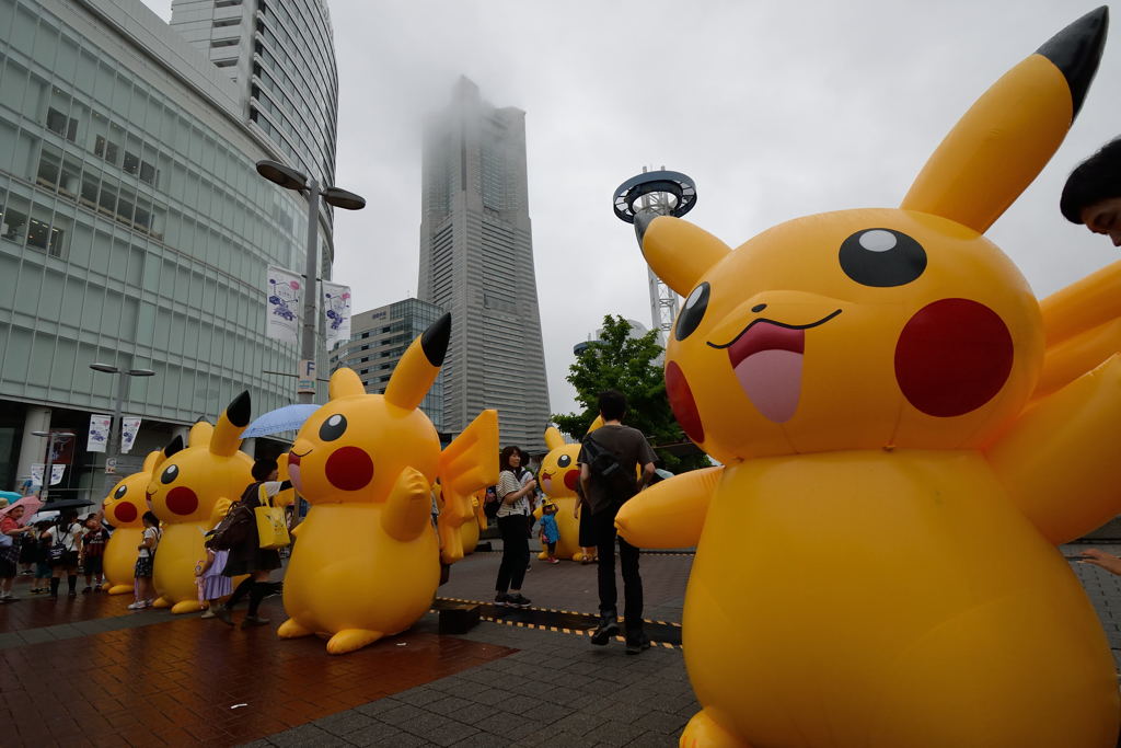 雨の横浜、バリヤード