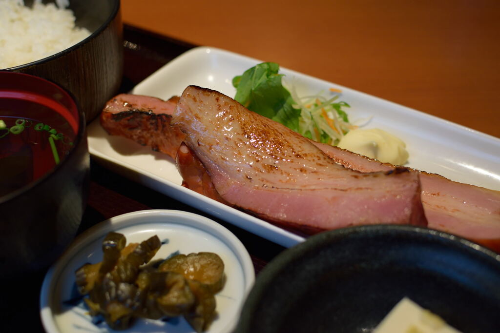 厚切りベーコンステーキ定食