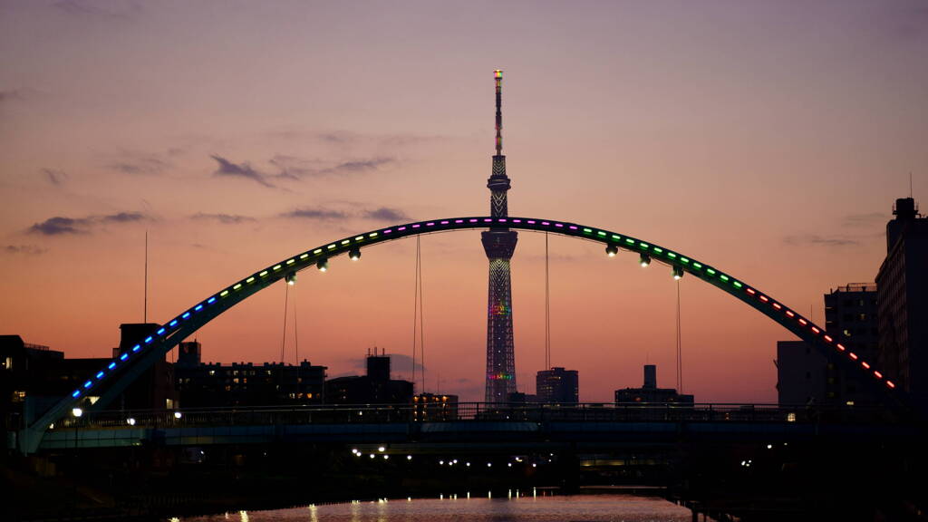 東京スカイツリーとふれあい橋