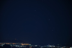 函館裏夜景と星空