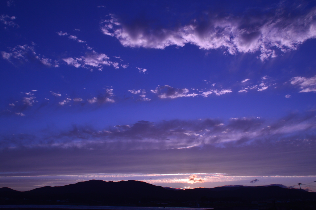 青の空